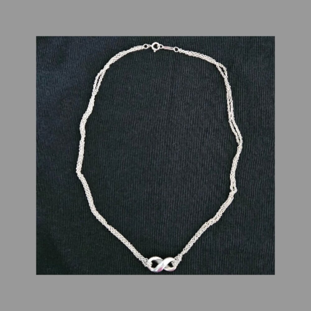 Tiffany & Co. Double Strand Infinity Pendant Necklace - NWOT